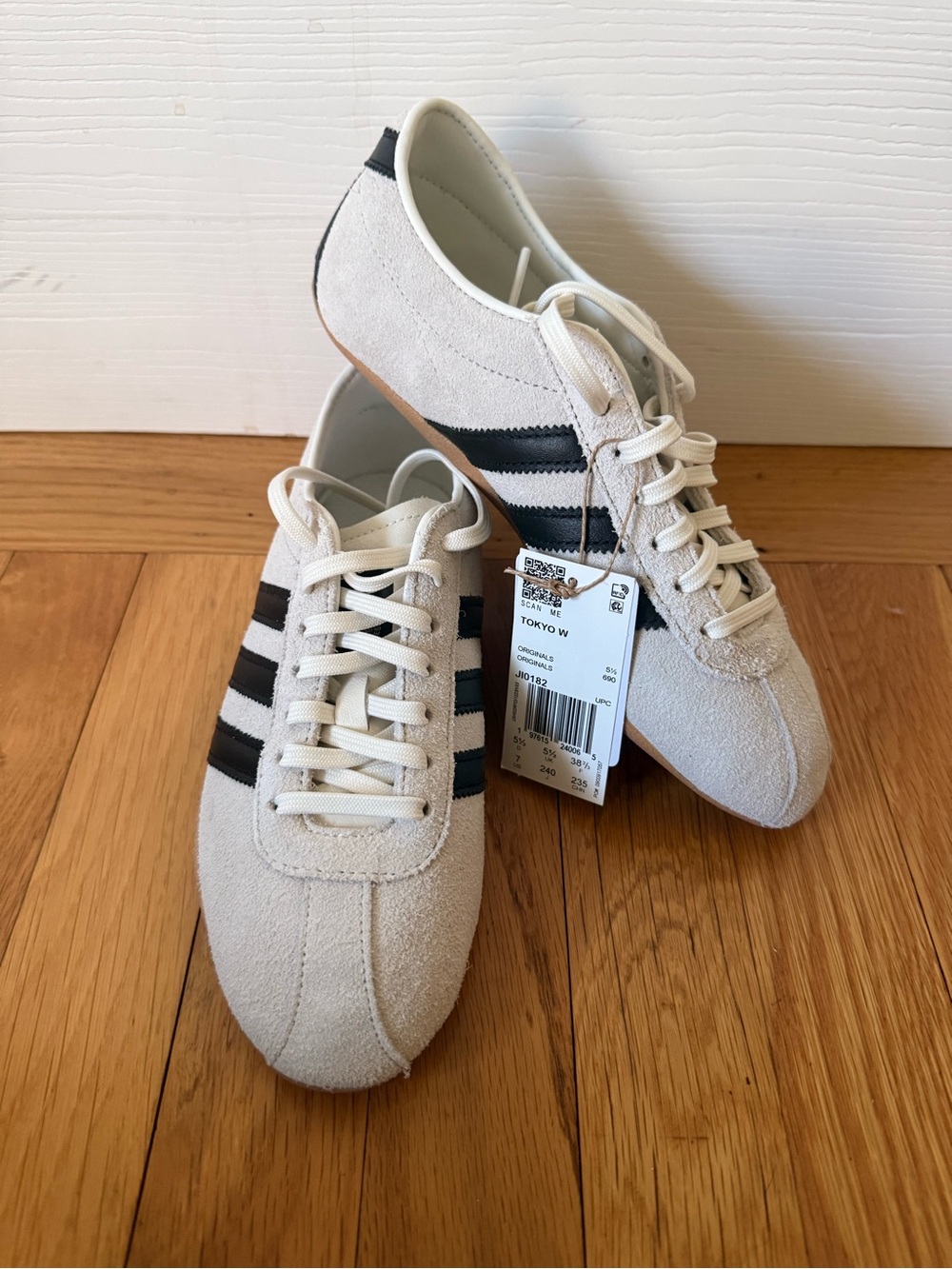 adidas Tokyo W Suede Sneakers in Off-White and Black